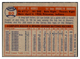 1957 Topps Baseball #080 Gil Hodges Dodgers VG 532504