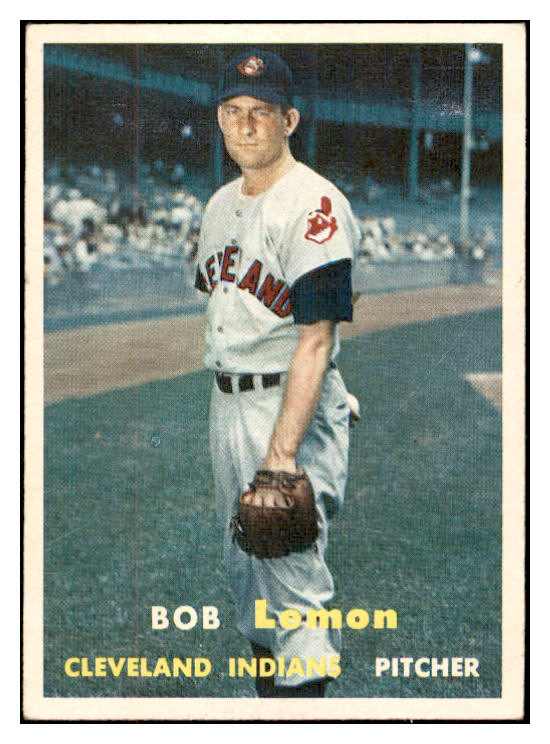 1957 Topps Baseball #120 Bob Lemon Indians EX+/EX-MT 532514