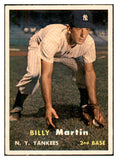 1957 Topps Baseball #062 Billy Martin Yankees EX+/EX-MT 532516