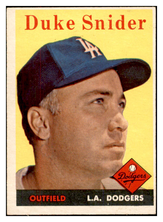 1958 Topps Baseball #088 Duke Snider Dodgers EX 532517
