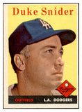 1958 Topps Baseball #088 Duke Snider Dodgers EX 532517