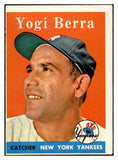 1958 Topps Baseball #370 Yogi Berra Yankees VG-EX 532519