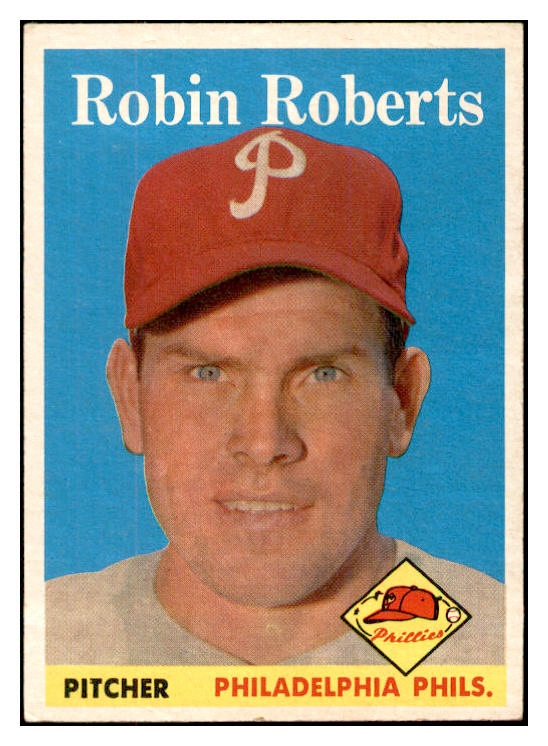 1958 Topps Baseball #090 Robin Roberts Phillies EX 532528