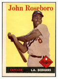 1958 Topps Baseball #042 John Roseboro Dodgers EX 532529