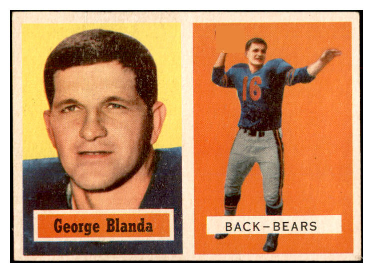 1957 Topps Football #031 George Blanda Bears VG-EX 532534