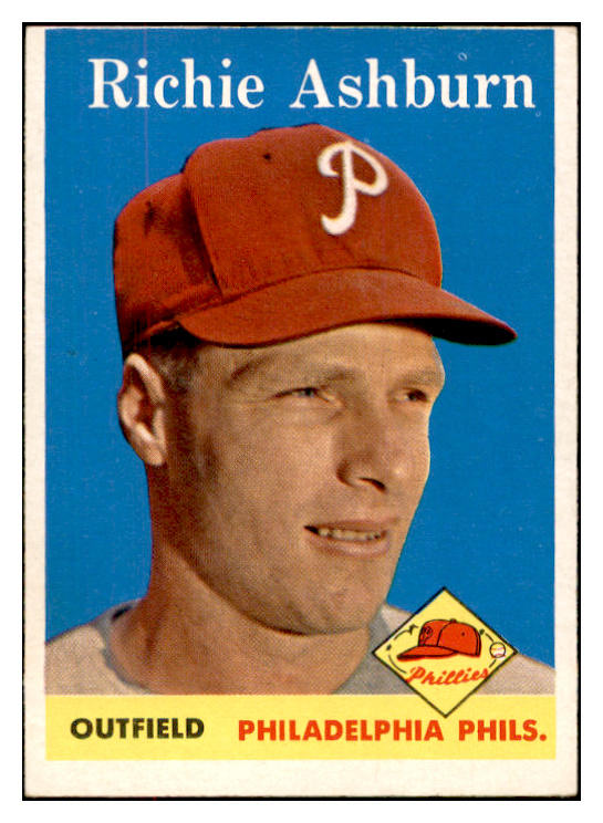 1958 Topps Baseball #230 Richie Ashburn Phillies EX-MT 532535