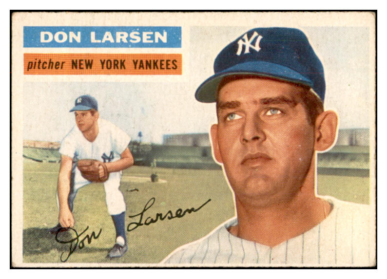 1956 Topps Baseball #332 Don Larsen Yankees EX 532545