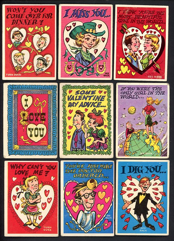 1959 Topps Funny Valentines Set Lot 22 Diff Lower Grade 532552