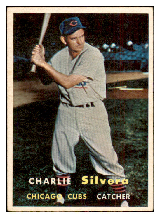 1957 Topps Baseball #255 Charlie Silvera Cubs EX-MT 532560