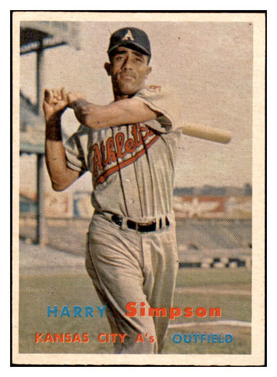 1957 Topps Baseball #225 Harry Simpson A's EX-MT 532564