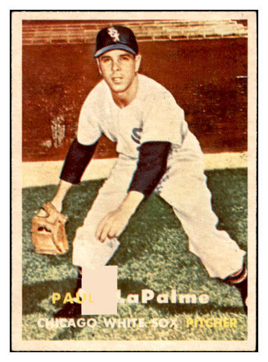 1957 Topps Baseball #344 Paul Lapalme White Sox EX-MT 532568
