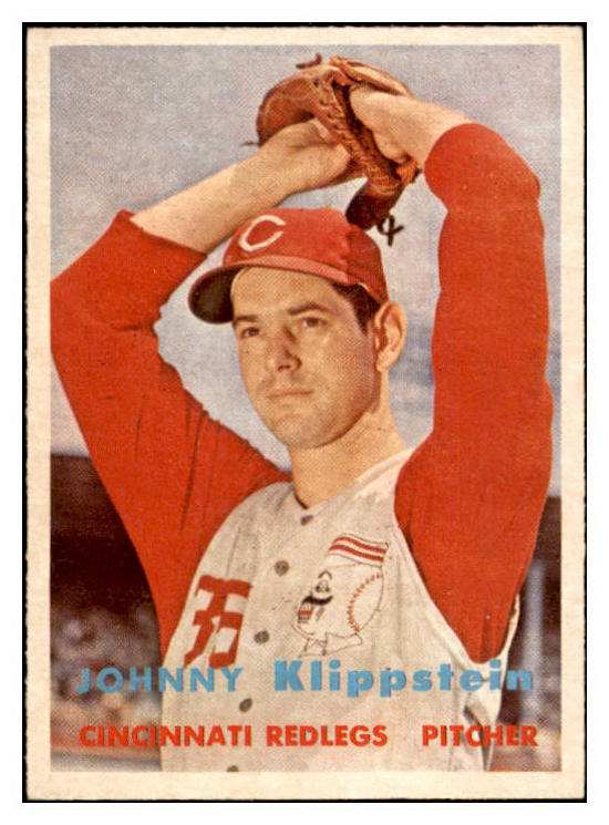 1957 Topps Baseball #296 John Klippstein Reds EX-MT 532571