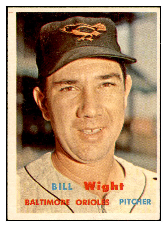 1957 Topps Baseball #340 Bill Wight Orioles EX-MT 532573
