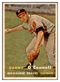 1957 Topps Baseball #271 Danny O'Connell Braves EX-MT 532578