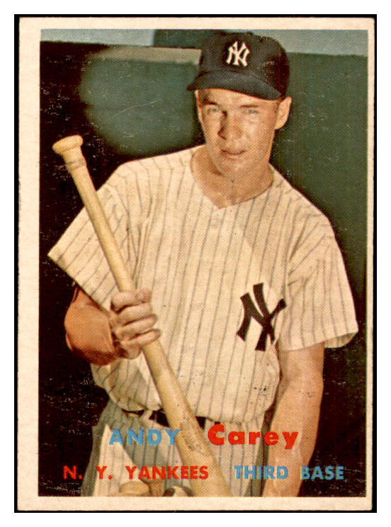 1957 Topps Baseball #290 Andy Carey Yankees EX-MT 532581