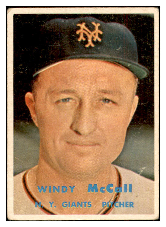 1957 Topps Baseball #291 Windy McCall Giants VG-EX 532586