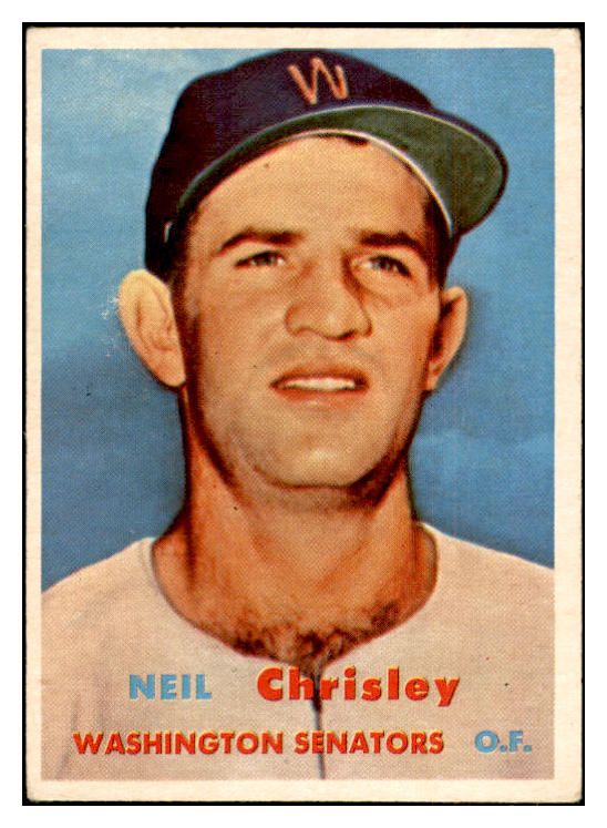 1957 Topps Baseball #320 Neil Chrisley Senators VG-EX 532587