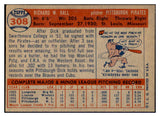 1957 Topps Baseball #308 Dick Hall Pirates EX-MT 532598