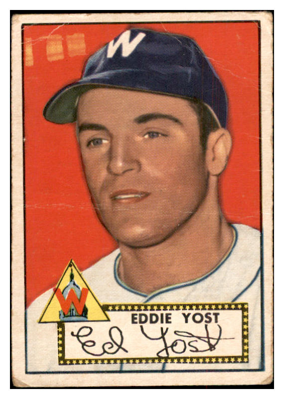1952 Topps Baseball #123 Eddie Yost Senators Good 532601
