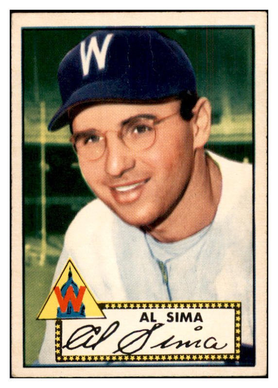 1952 Topps Baseball #093 Al Sima Senators Good 532602