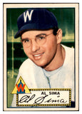 1952 Topps Baseball #093 Al Sima Senators Good 532602