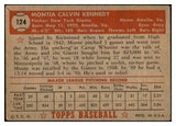 1952 Topps Baseball #124 Monte Kennedy Giants Good 532607