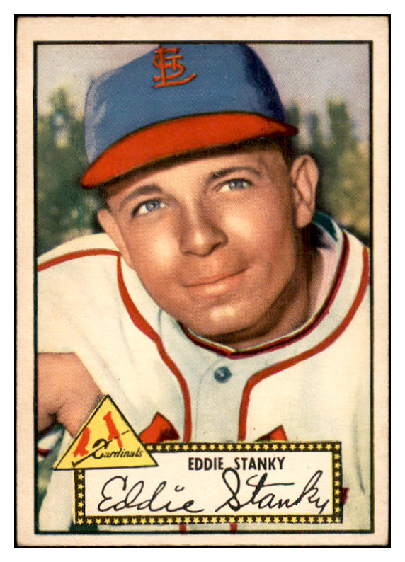 1952 Topps Baseball #076 Eddie Stanky Cardinals EX+/EX-MT Red 532609