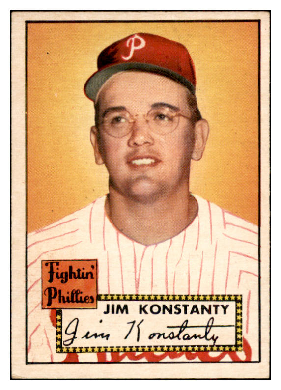 1952 Topps Baseball #108 Jim Konstanty Phillies EX+/EX-MT 532610