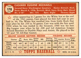 1952 Topps Baseball #178 Cass Michaels Senators EX+/EX-MT 532612