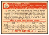 1952 Topps Baseball #166 Paul Lapalme Pirates EX+/EX-MT 532613