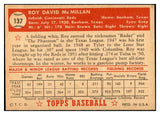 1952 Topps Baseball #137 Roy McMillan Reds EX+/EX-MT 532614