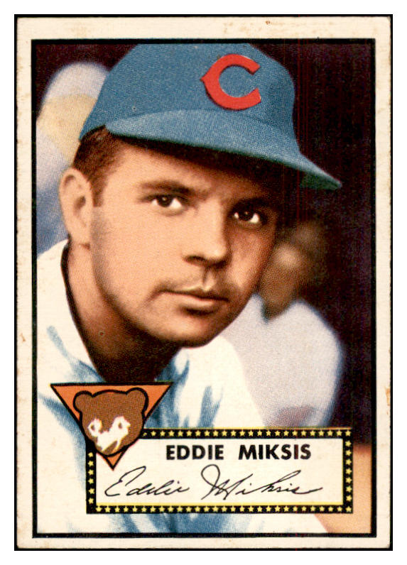 1952 Topps Baseball #172 Eddie Miksis Cubs EX-MT 532619