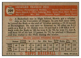 1952 Topps Baseball #209 Howie Fox Phillies EX 532627