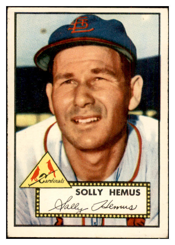 1952 Topps Baseball #196 Solly Hemus Cardinals EX 532631