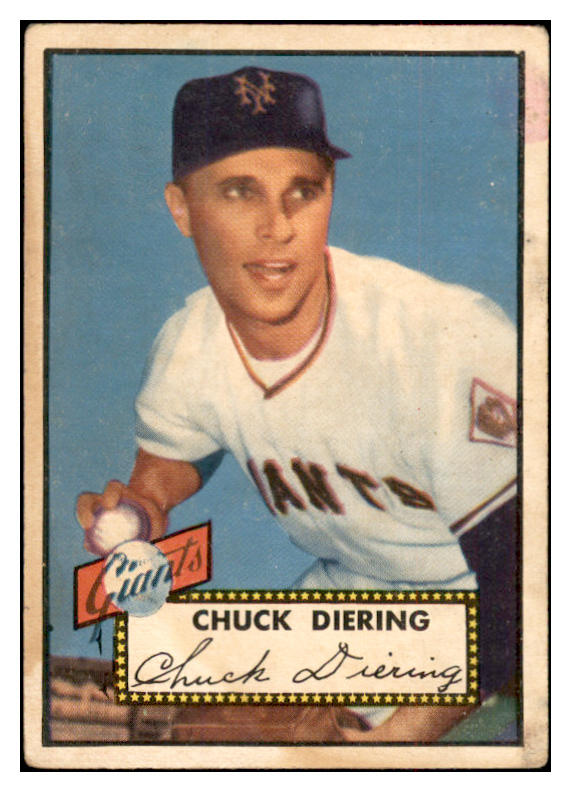 1952 Topps Baseball #265 Chuck Diering Giants VG-EX 532643