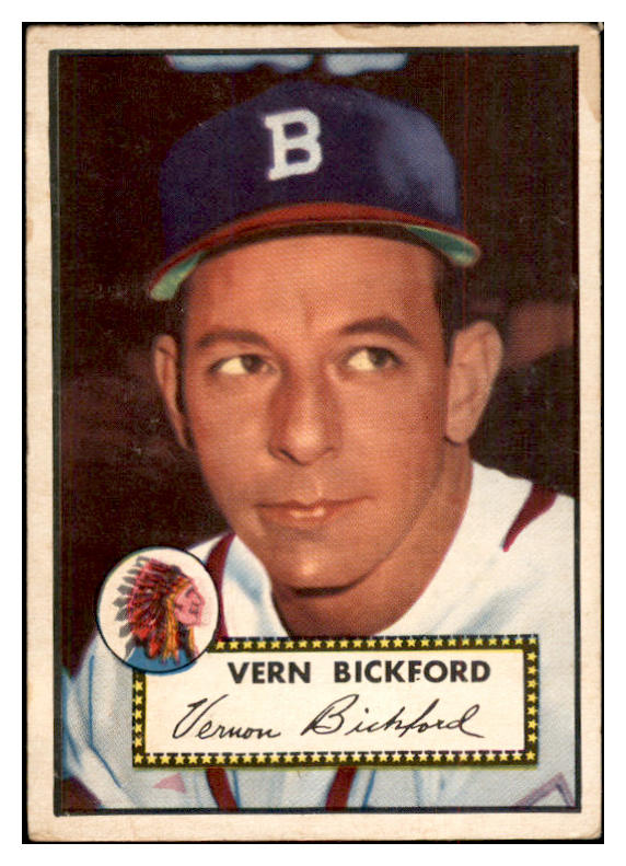 1952 Topps Baseball #252 Vern Bickford Braves VG-EX 532646