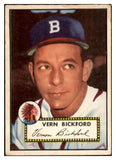 1952 Topps Baseball #252 Vern Bickford Braves VG-EX 532646