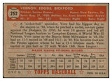 1952 Topps Baseball #252 Vern Bickford Braves VG-EX 532646
