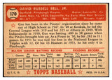 1952 Topps Baseball #170 Gus Bell Pirates VG-EX 532647