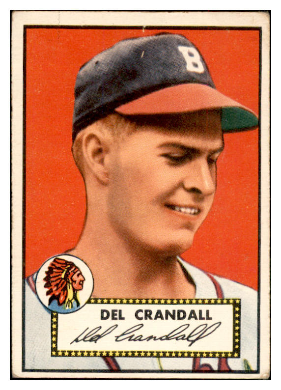 1952 Topps Baseball #162 Del Crandall Braves VG-EX 532649