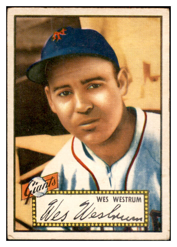 1952 Topps Baseball #075 Wes Westrum Giants VG-EX Red 532651
