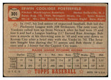 1952 Topps Baseball #301 Bob Porterfield Senators Good 532656