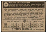 1952 Topps Baseball #023 Billy Goodman Red Sox VG-EX Black 532666