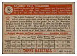 1952 Topps Baseball #022 Dom DiMaggio Red Sox VG-EX Red 532668