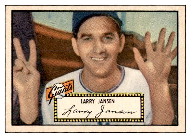 1952 Topps Baseball #005 Larry Jansen Giants VG-EX Black 532669