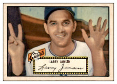 1952 Topps Baseball #005 Larry Jansen Giants VG-EX Black 532669