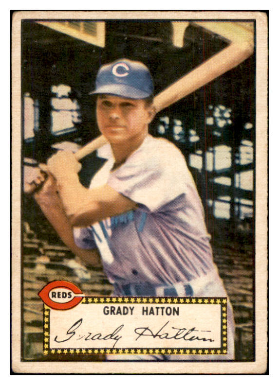 1952 Topps Baseball #006 Grady Hatton Reds VG-EX Red 532670