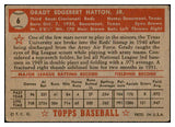 1952 Topps Baseball #006 Grady Hatton Reds VG-EX Red 532670