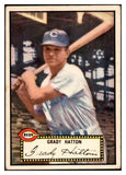 1952 Topps Baseball #006 Grady Hatton Reds VG-EX Black 532671