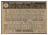 1952 Topps Baseball #006 Grady Hatton Reds VG-EX Black 532671